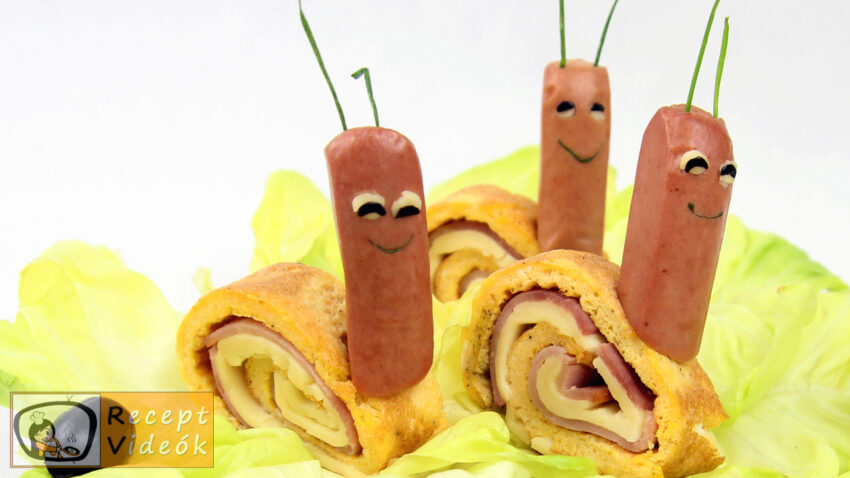 Csiga tojástekercsből recept, csiga tojástekercsből elkészítése - Recept Videók