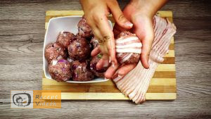 Sajttal töltött húsgolyó recept, sajttal töltött húsgolyó elkészítése 5. lépés