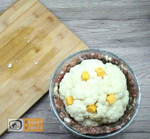 Töltött karfiol recept, töltött karfiol elkészítése 5. lépés