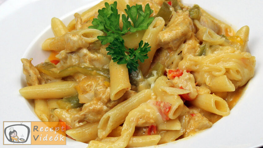 csirkés zöldséges penne recept, csirkés zöldséges penne elkészítése - Recept Videók
