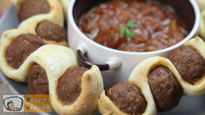 Tűzdelt húsgombócok recept elkészítése - Recept Videók