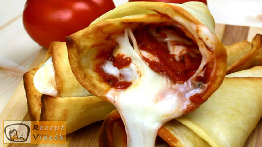 Pizza tölcsér recept, pizza tölcsér elkészítése - Recept Videók