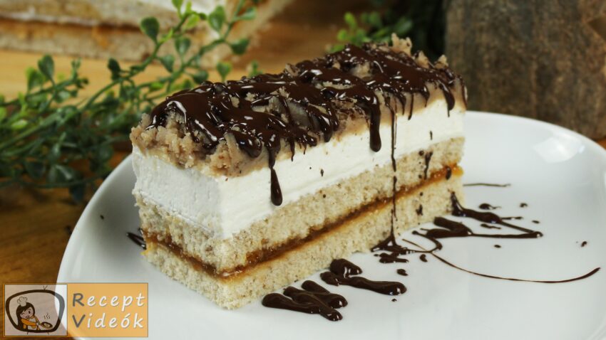 Gesztenyés mascarpone szelet recept, gesztenyés mascarpone szelet elkészítése - Recept Videók