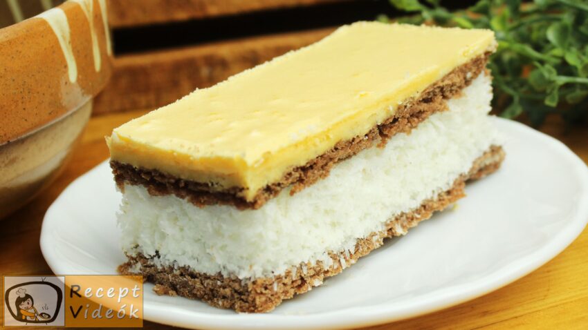 Kókuszkrémes-fahéjas szelet recept, kókuszkrémes-fahéjas szelet elkészítése - Recept Videók
