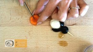 Vendégváró pingvinek mozzarellából recept elkészítése 3. lépés
