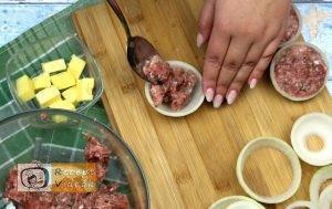 Hússal töltött hagymakarikák recept, hússal töltött hagymakarikák elkészítése 4. lépés