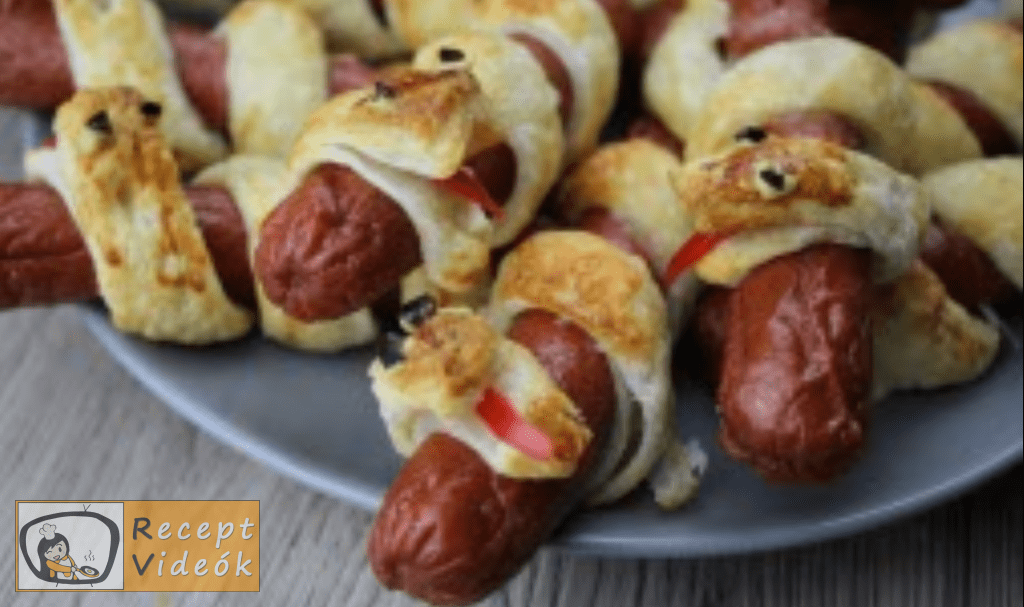 Hotdog kígyócskák recept, hotdog kígyócskák elkészítése - Recept Videók