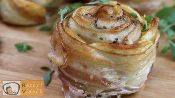Krumplirózsák baconnel recept, krumplirózsák baconnel elkészítése - Recept Videók