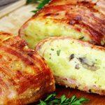 Baconbe tekert krumpli rolád recept elkészítése - Recept Videók