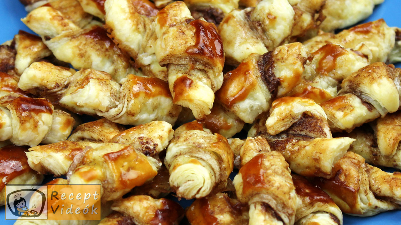 Mogyorókrémes minikiflik recept, mogyorókrémes minikiflik elkészítése - Recept Videók