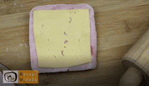 Sonkás-sajtos rudacskák recept, sonkás-sajtos rudacskák elkészítése 6. lépés