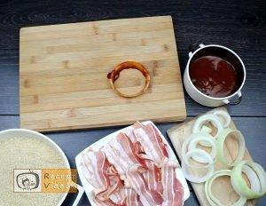 Baconbe tekert hagymakarikák recept, baconbe tekert hagymakarikák elkészítése 1. lépés