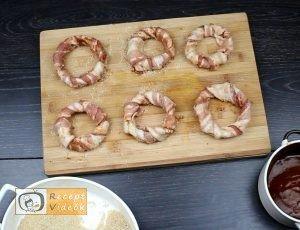Baconbe tekert hagymakarikák recept, baconbe tekert hagymakarikák elkészítése 3. lépés