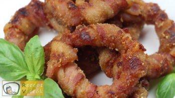 Baconbe tekert hagymakarikák recept, baconbe tekert hagymakarikák elkészítése - Recept Videók