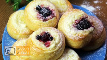 Kelt édes fészek túróval recept elkészítése - Recept Videók