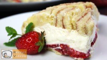 Epres-krémsajtos torta recept, epres-krémsajtos torta elkészítése - Recept Videók