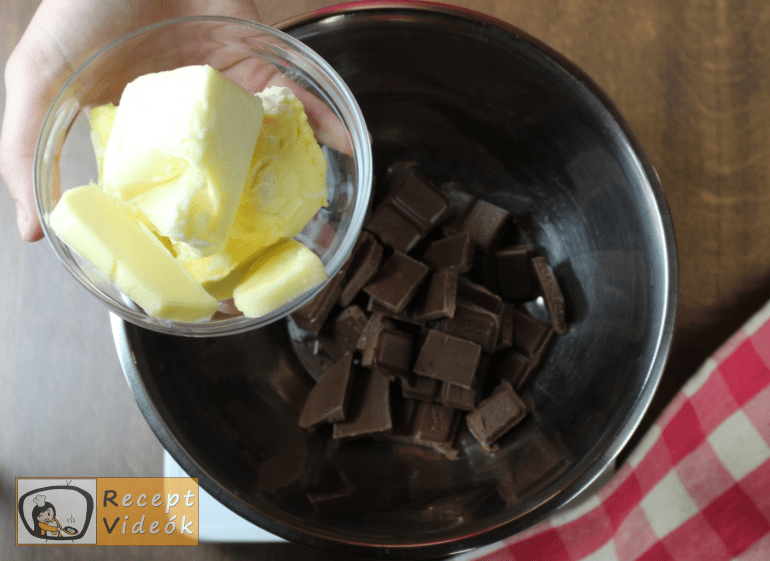 Csokoládé szuflé recept, csokoládé szuflé elkészítése 1. lépés