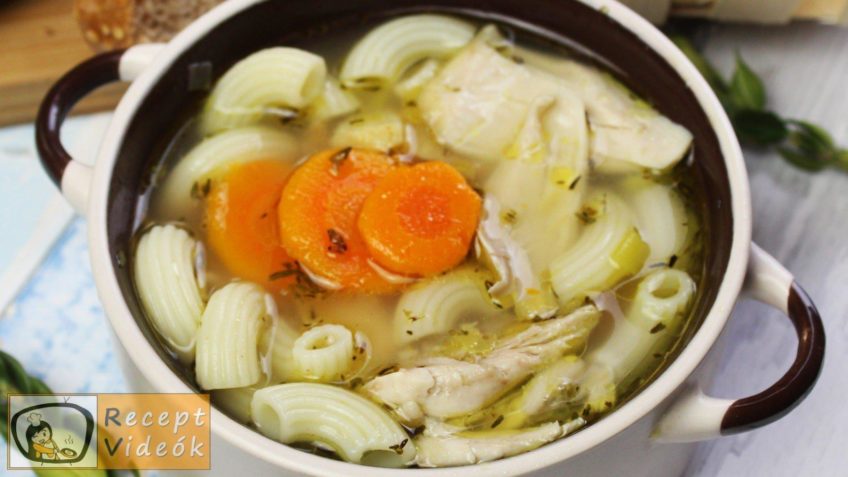 Sült csirke leves recept, sült csirke leves elkészítése - Recept Videók