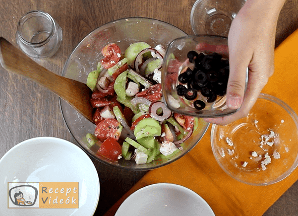 Görög saláta recept, görög saláta elkészítése 4. lépés