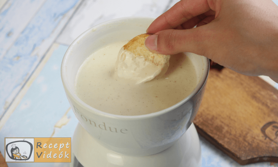 Sajtfondü (fondue) recept, sajtfondü (fondue) elkészítése 6. lépés