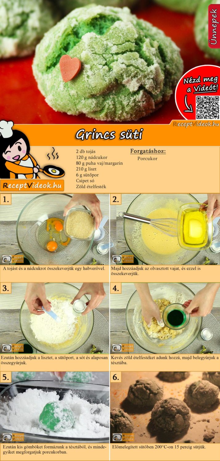 Grincs süti recept elkészítése videóval