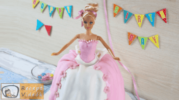 Barbie torta recept, Barbie torta elkészítése - Recept Videók