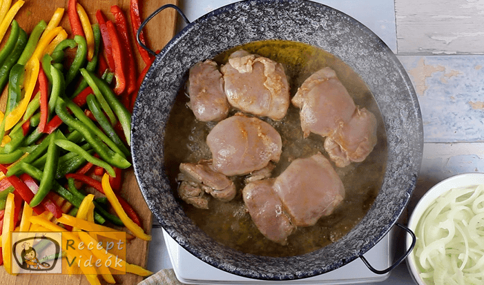 Csirke Fajitas recept, Csirke Fajitas elkészítése 3. lépés