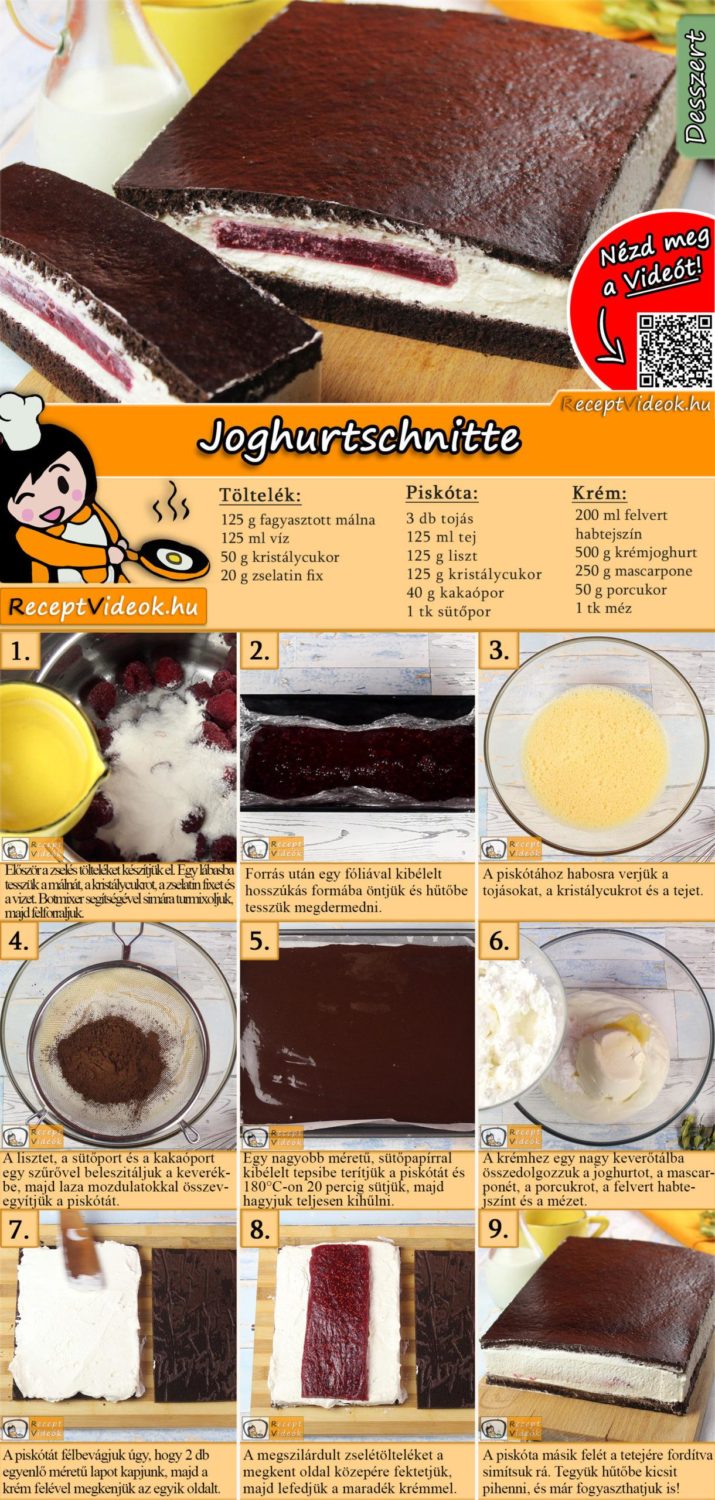 Joghurtschnitte recept elkészítése videóval