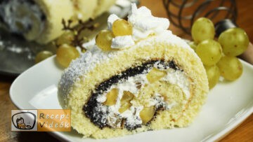 Szőlős-mákos tekercs recept, szőlős-mákos tekercs elkészítése - Recept Videók