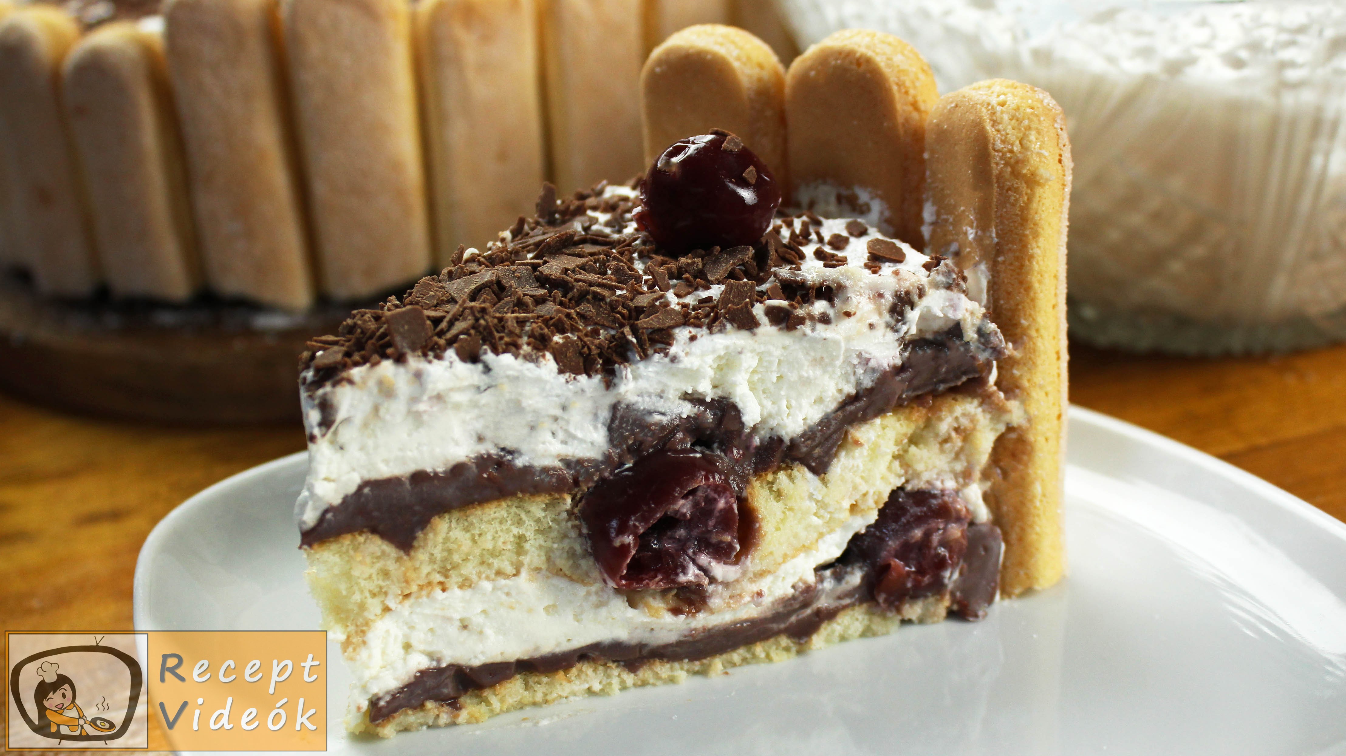 Sütés nélküli fekete-erdő torta recept, sütés nélküli fekete-erdő torta elkészítése - Recept Videók