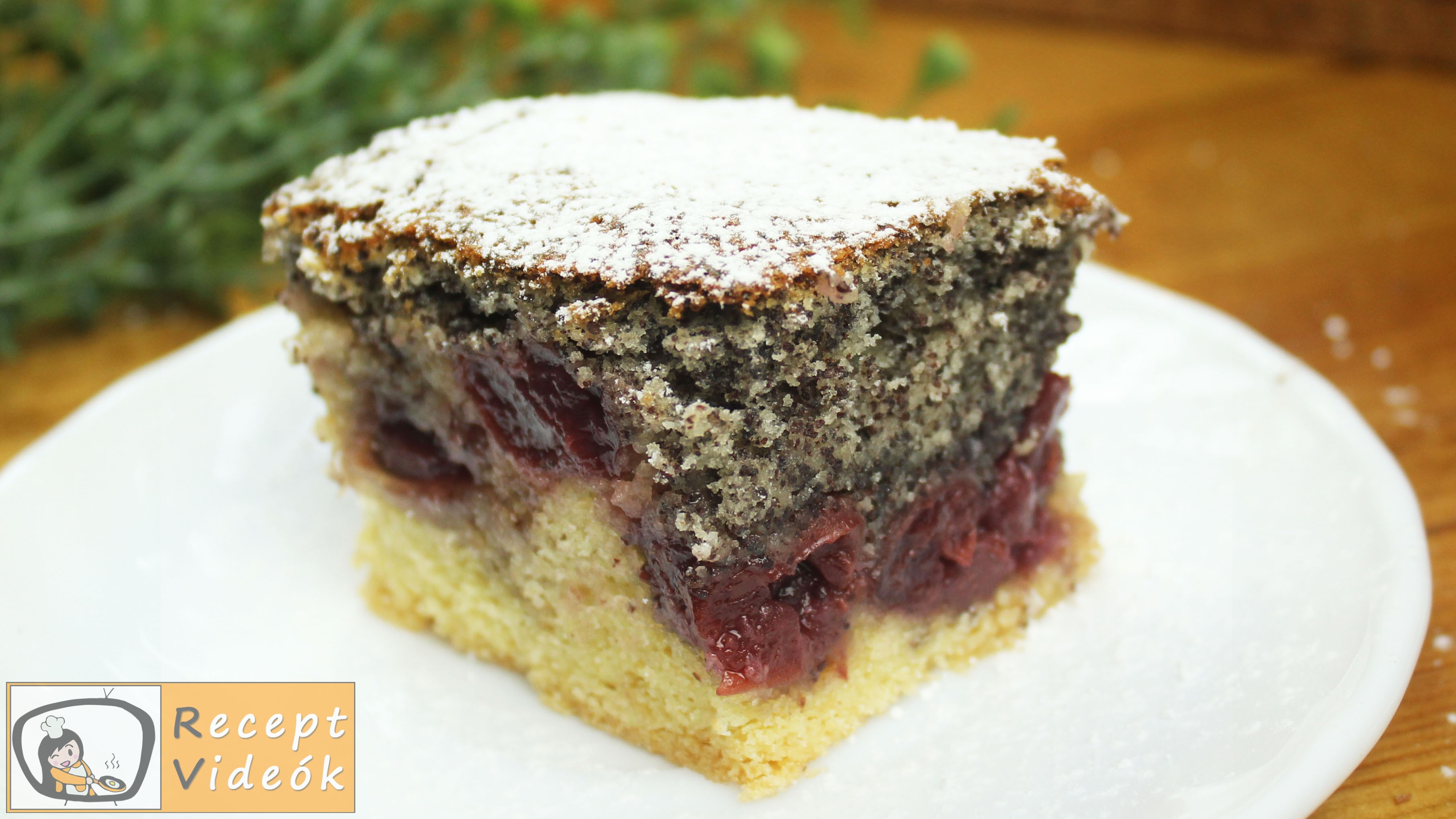 Mákos-meggyes szelet recept, mákos-meggyes szelet szelet elkészítése - Recept Videók